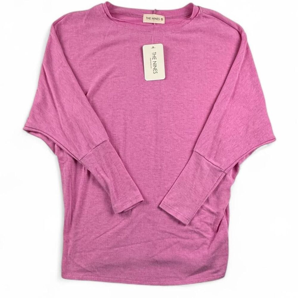 The Nines NWT Pink Batwing Long Sleeve Tee Women’s Size S Soft Cotton Top